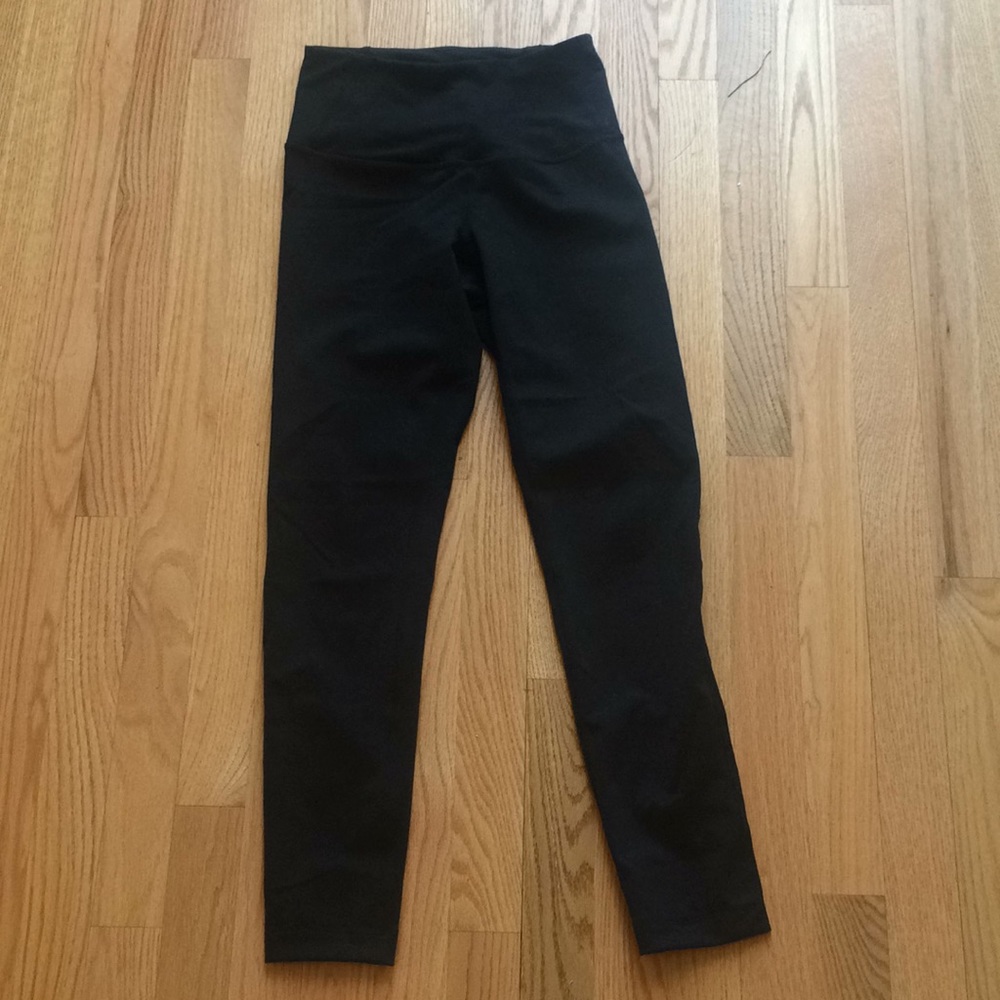 Zella Black Leggings with Sheer Calf Panel XS